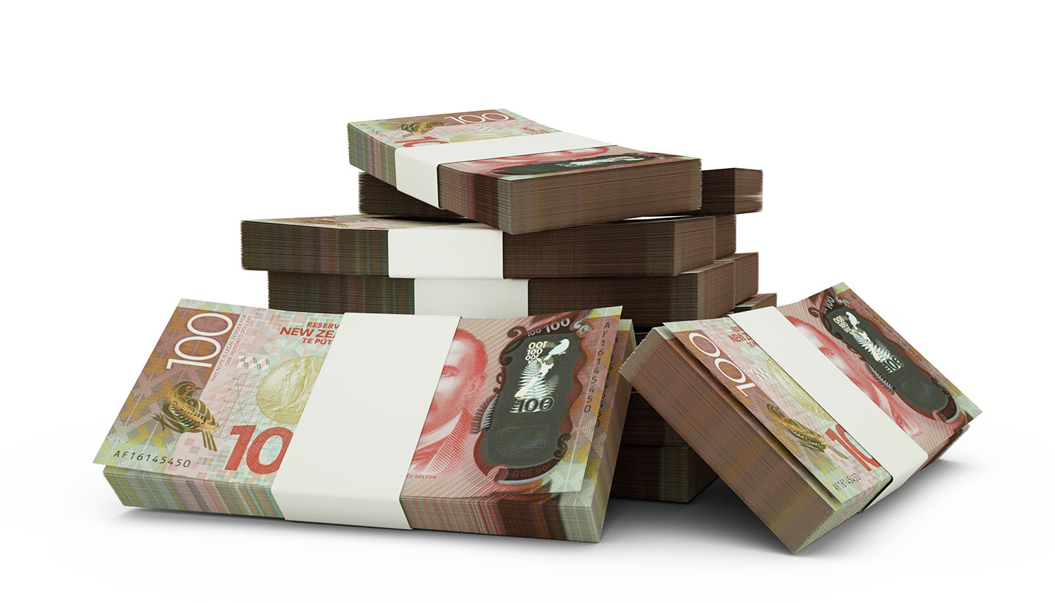 image of 100 dollars<br />
 of cash bundles